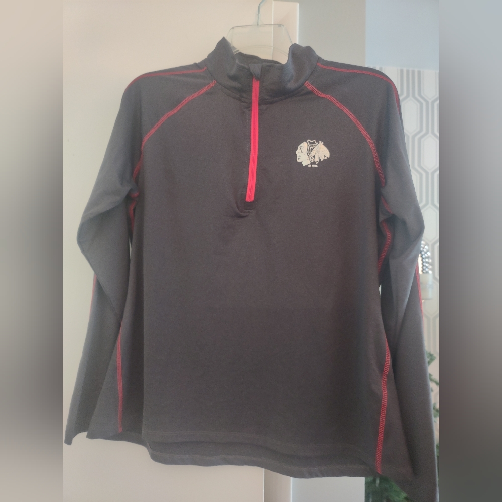 NHL Blackhawk zip up casual shirt
